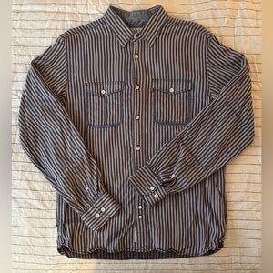 Levi’s 201 Botton Down Shirt - Navy & White Stripe